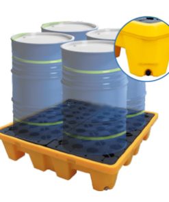 4 Drum Bunded Spill Pallet