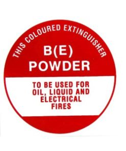 Fire Extinguisher Identification Sign to suit Dry Powder BE Fire Extinguisher
