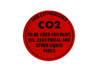 Fire Extinguisher Identification Sign to suit CO2 Fire Extinguisher